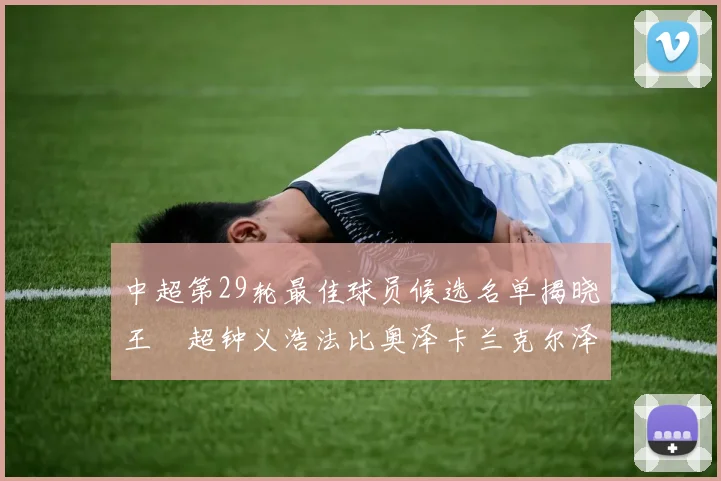 中超第29轮最佳球员候选名单揭晓王燊超钟义浩法比奥泽卡兰克尔泽齐聚争夺荣耀